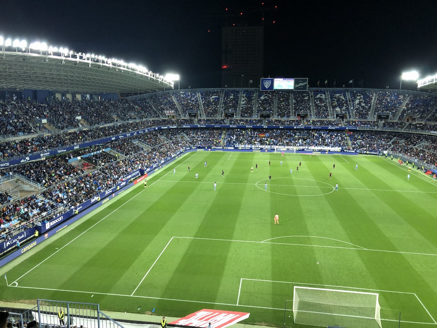 Mecz Segunda División Malaga - Levante na stadionie LaRosaleda